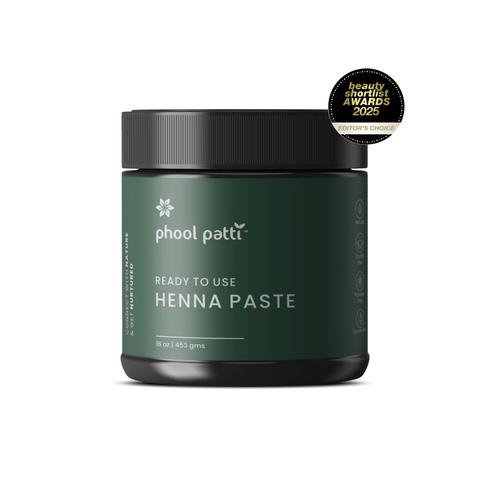 Phool Patti Henna Paste – Editor’s Choice Award winner for 100% natural hair nourishment.  Shop clean beauty in California with Phool Patti today!