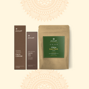 Phool Patti Saffron & Turmeric Face cream, Berry Booster Face Oil and Ubtan Face Pack combo pack. Phool Patti – California based organic skin and hair care brand. 
Shop now for organic beauty solutions.