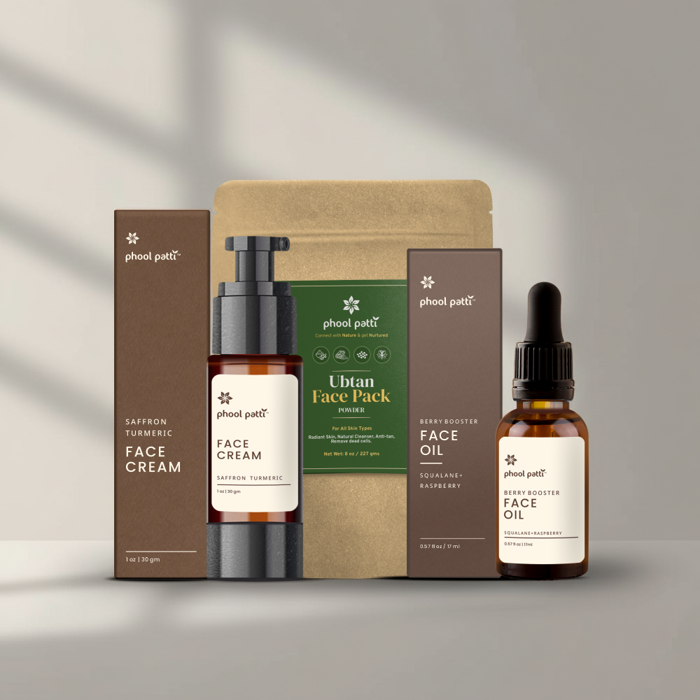 Face Oil + Face Cream + Ubtan Face Pack