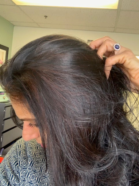 Phool patti henna paste after application hair.